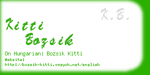 kitti bozsik business card